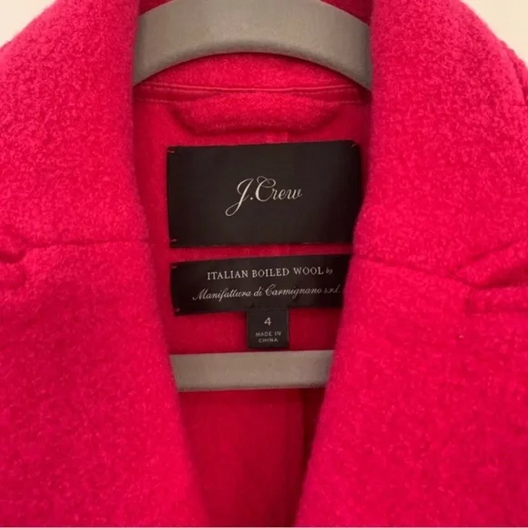 J Crew Coat Daphne Topcoat Italian Boiled Wool in Pink - Picture 8 of 10